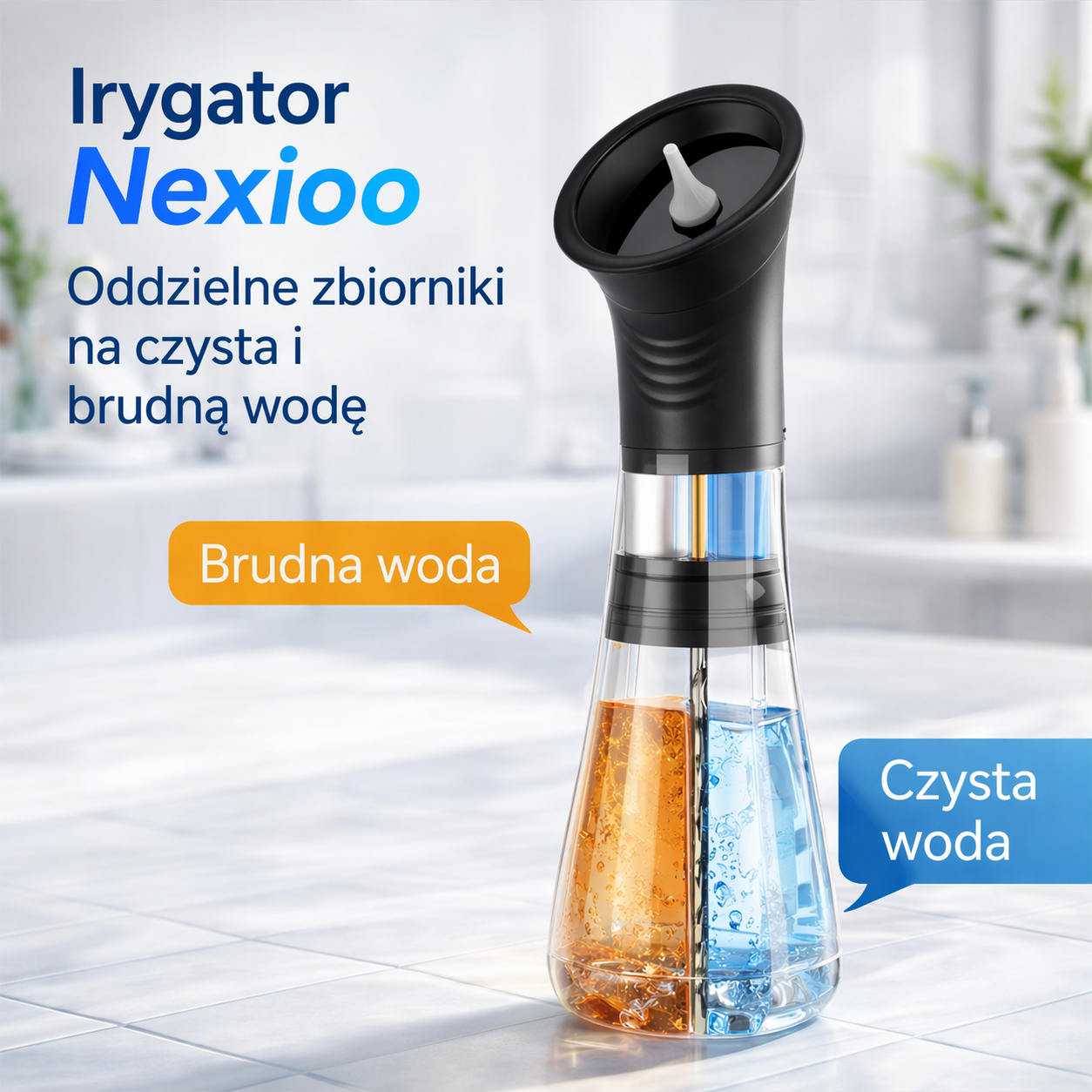 Irygator do Uszu Nexioo™ – Bezpieczne i dokładne czyszczenie