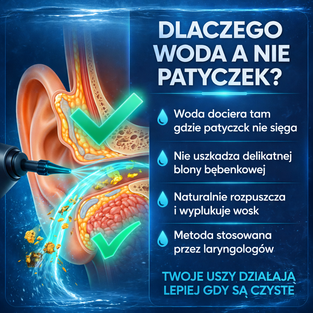 Irygator do Uszu Nexioo™ – Bezpieczne i dokładne czyszczenie